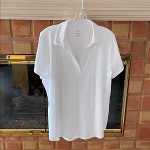 J. Jill FIT cotton-stretch polo shirt size L